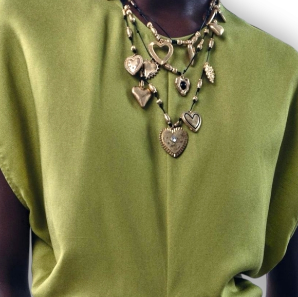 Zara Jewelry - ZARA Multi Charm Heart Necklace